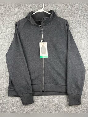 Mondetta Women's Fleece Full Zip Jacket, Black, Size XL New With Tags Soft Lined